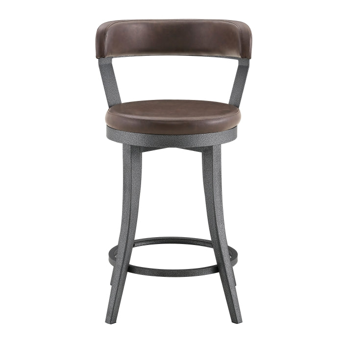 6029-24BR Swivel Counter Height Chair, Set of 2 - 6029-24BR