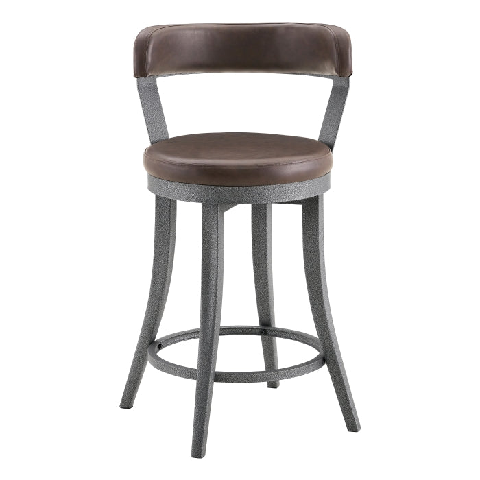 6029-24BR Swivel Counter Height Chair, Set of 2 - 6029-24BR