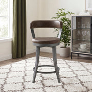 6029-24BR Swivel Counter Height Chair, Set of 2 - 6029-24BR