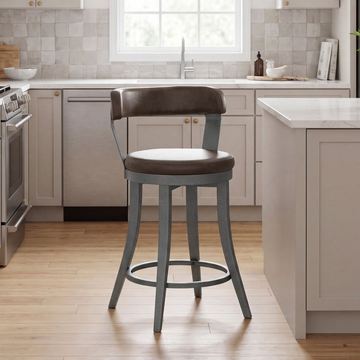 6029-24BR Swivel Counter Height Chair, Set of 2 - 6029-24BR