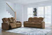 Wolfridge Brindle Power Reclining Sofa, Loveseat and Recliner -  Ashley - Luna Furniture