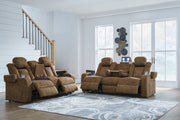 Wolfridge Brindle Power Reclining Sofa, Loveseat and Recliner -  Ashley - Luna Furniture