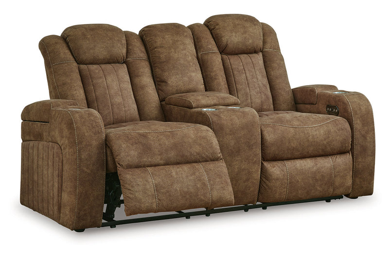 Wolfridge Brindle Power Reclining Sofa, Loveseat and Recliner -  Ashley - Luna Furniture