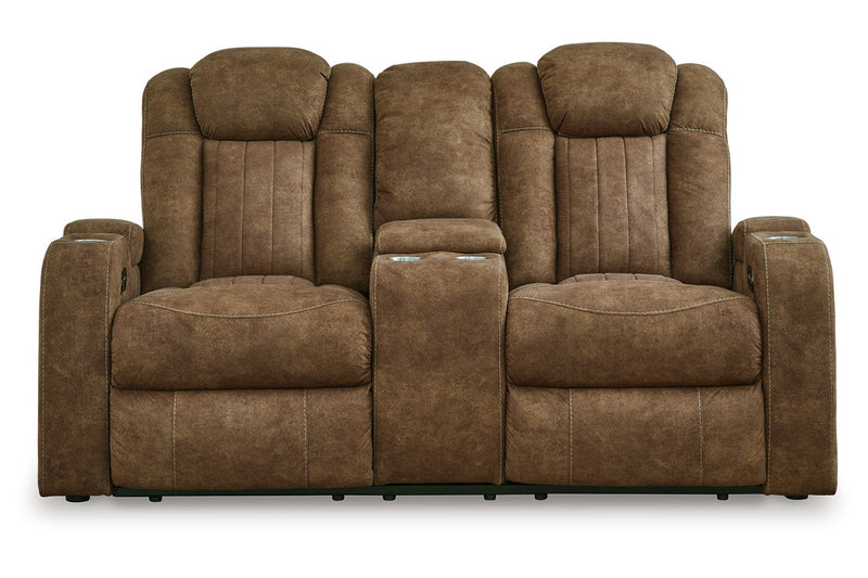 Wolfridge Brindle Power Reclining Sofa, Loveseat and Recliner -  Ashley - Luna Furniture