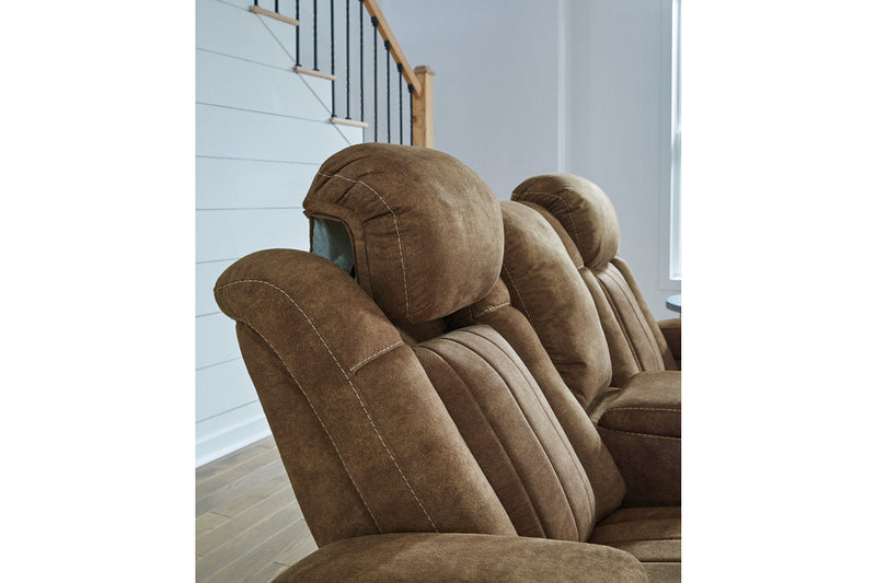 Wolfridge Brindle Power Reclining Sofa, Loveseat and Recliner -  Ashley - Luna Furniture