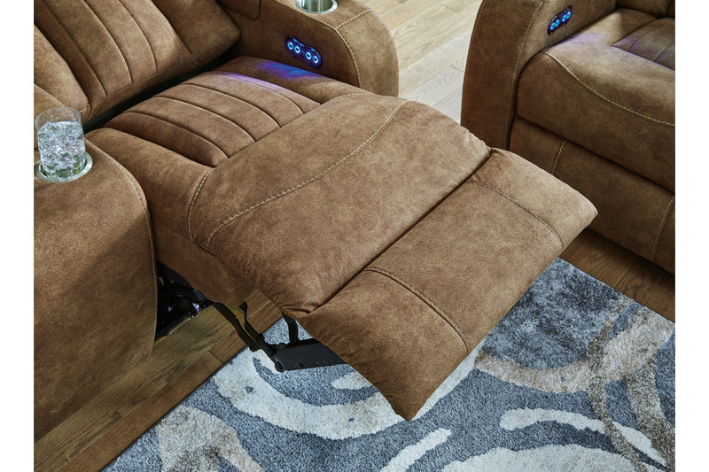Wolfridge Brindle Power Reclining Sofa, Loveseat and Recliner -  Ashley - Luna Furniture