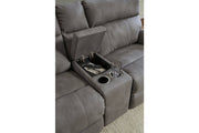 Next-Gen DuraPella Slate 3-Piece Power Reclining Sectional Loveseat with Console -  Ashley - Luna Furniture