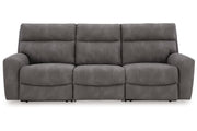 Next-Gen DuraPella Slate 3-Piece Power Reclining Sectional Sofa -  Ashley - Luna Furniture