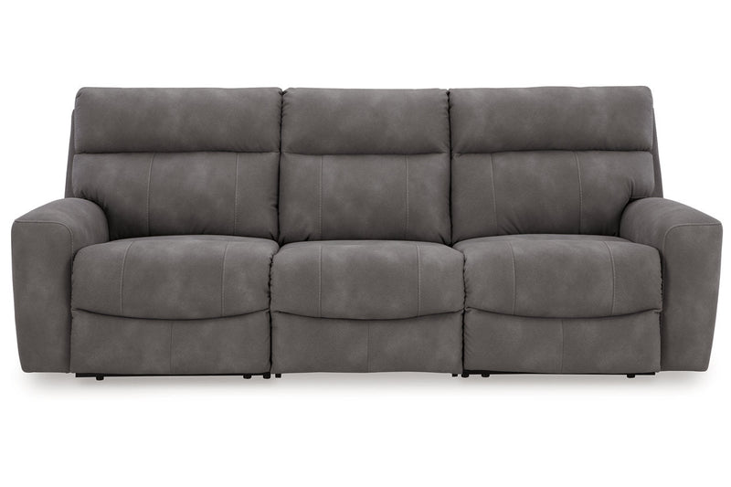Next-Gen DuraPella Slate 3-Piece Power Reclining Sectional Sofa -  Ashley - Luna Furniture
