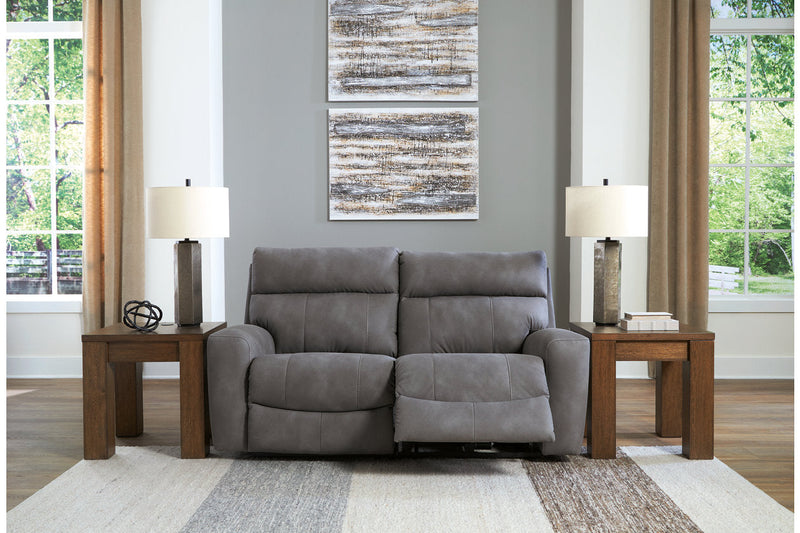 Next-Gen DuraPella Slate 2-Piece Power Reclining Sectional Loveseat -  Ashley - Luna Furniture