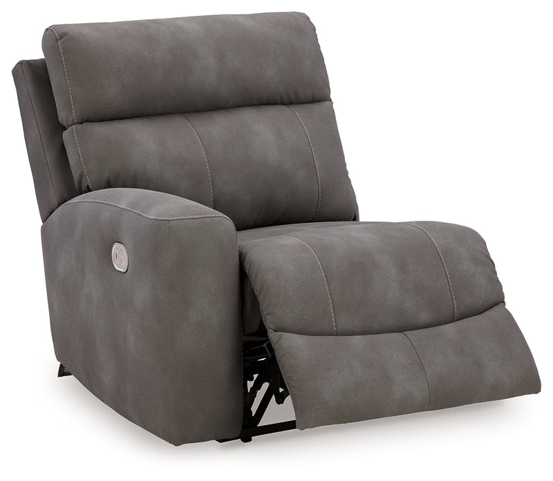 Next-Gen Durapella Slate 4-Piece Power Reclining Sectional from Ashley - Luna Furniture