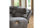 Next-Gen DuraPella Slate 2-Piece Power Reclining Sectional Loveseat -  Ashley - Luna Furniture