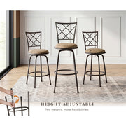 6153-2429 3-Piece Pack Convertible Swivel Counter/Pub Height Chair (Set of 3) - 6153-2429