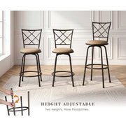 6153-2429 3-Piece Pack Convertible Swivel Counter/Pub Height Chair (Set of 3) - 6153-2429