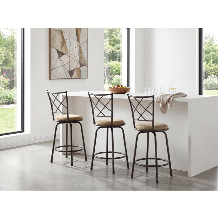6153-2429 3-Piece Pack Convertible Swivel Counter/Pub Height Chair (Set of 3) - 6153-2429