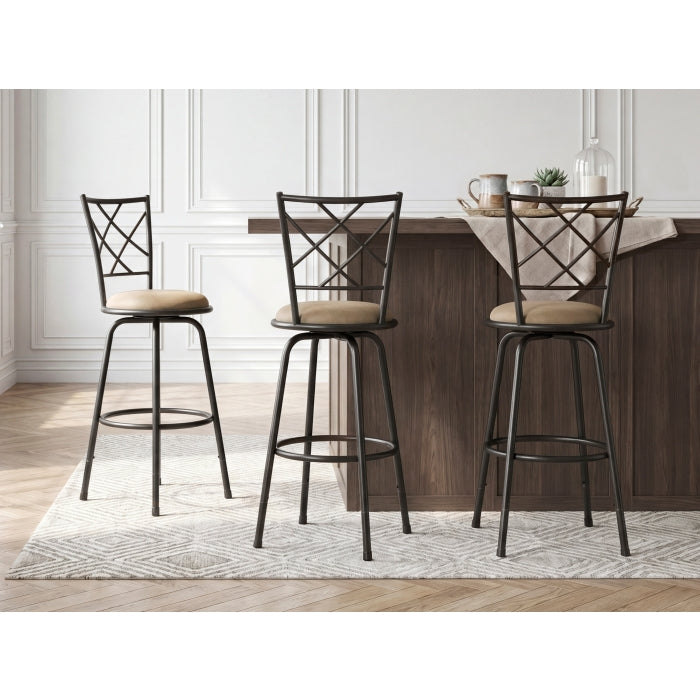 6153-2429 3-Piece Pack Convertible Swivel Counter/Pub Height Chair (Set of 3) - 6153-2429