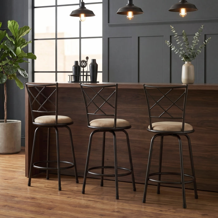 6153-2429 3-Piece Pack Convertible Swivel Counter/Pub Height Chair (Set of 3) - 6153-2429