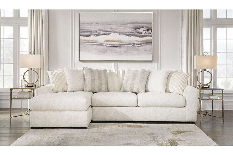 Chessington Ivory 2-Piece Sectional with Chaise -  Ashley - Luna Furniture