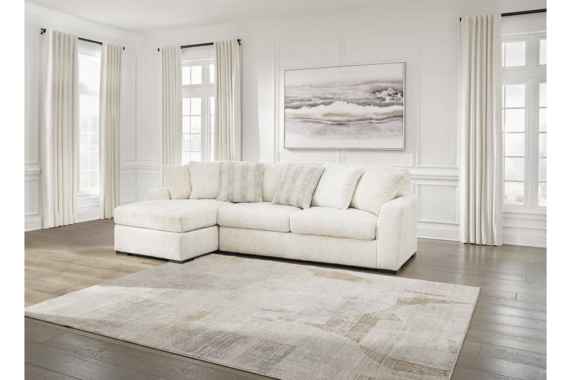 Chessington Ivory 2-Piece Sectional with Chaise -  Ashley - Luna Furniture