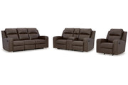 Lavenhorne Umber Reclining Sofa, Loveseat and Recliner -  Ashley - Luna Furniture