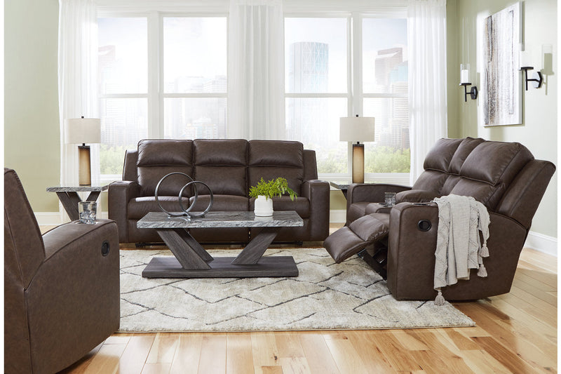Lavenhorne Umber Reclining Sofa, Loveseat and Recliner -  Ashley - Luna Furniture