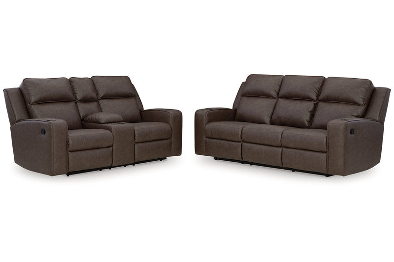 Lavenhorne Umber Reclining Living Room Set -  Ashley - Luna Furniture