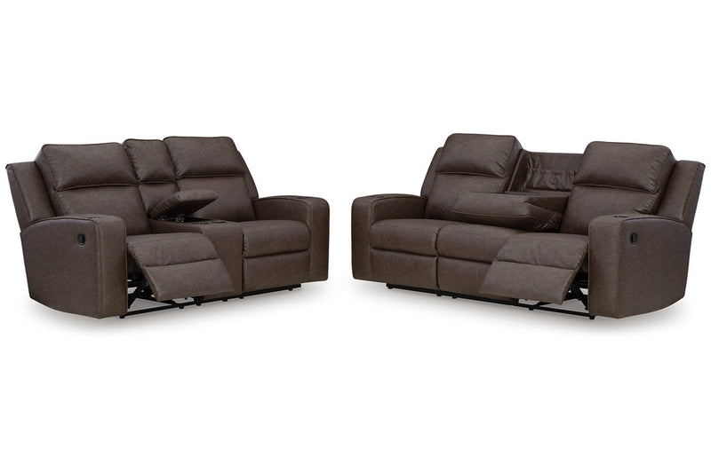 Lavenhorne Umber Reclining Living Room Set -  Ashley - Luna Furniture