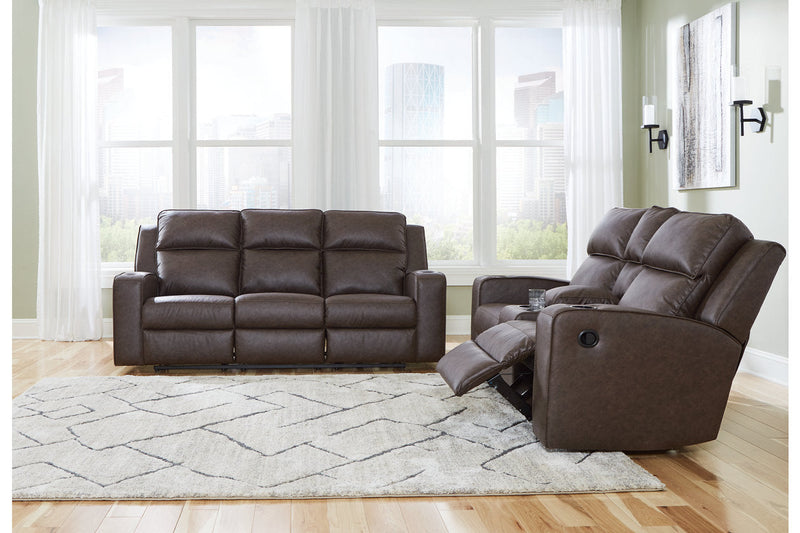 Lavenhorne Umber Reclining Sofa, Loveseat and Recliner -  Ashley - Luna Furniture