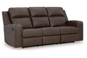 Lavenhorne Umber Reclining Sofa, Loveseat and Recliner -  Ashley - Luna Furniture