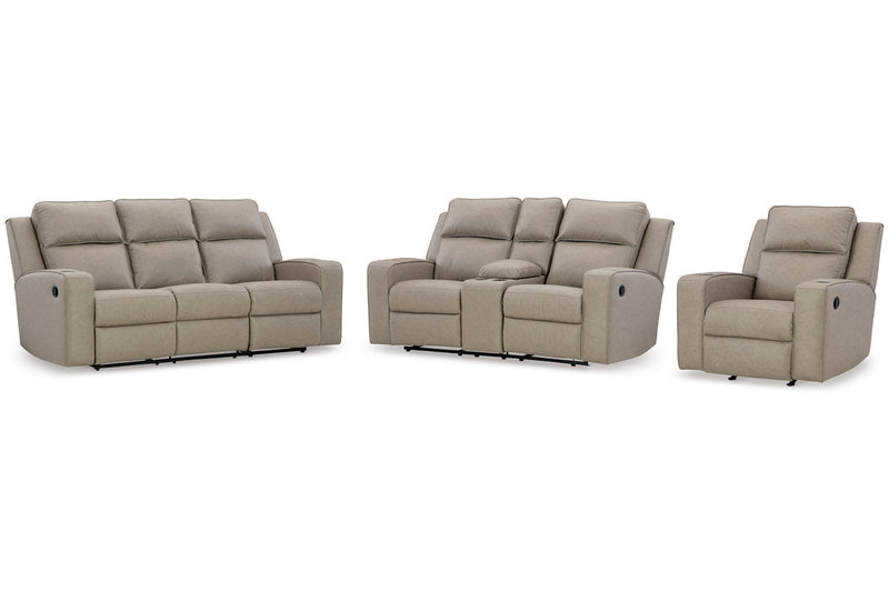 Lavenhorne Pebble Reclining Sofa, Loveseat and Recliner -  Ashley - Luna Furniture