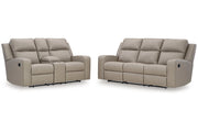 Lavenhorne Pebble Reclining Living Room Set -  Ashley - Luna Furniture