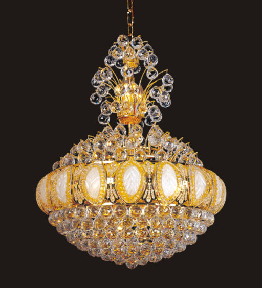 6685HS32C W32'X'H32'' CHROME SPIKE TOP CHANDELIER (CB)(FO418)(L27) - 210000002752