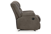 First Base Gunmetal Reclining Sofa, Loveseat and Recliner -  Ashley - Luna Furniture