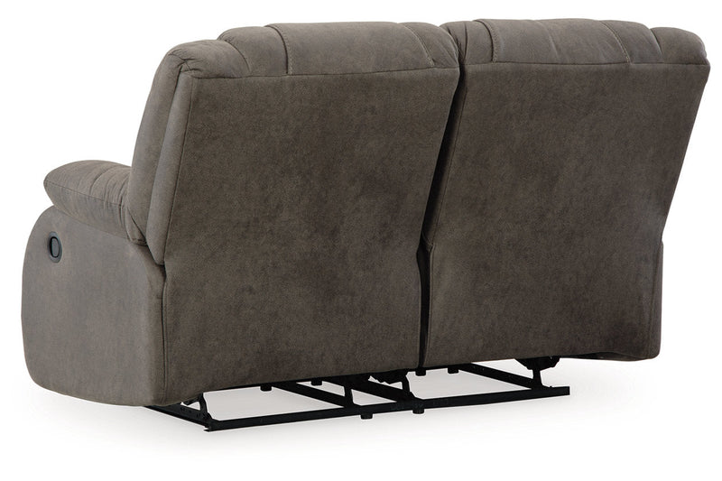 First Base Gunmetal Reclining Sofa, Loveseat and Recliner -  Ashley - Luna Furniture