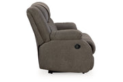 First Base Gunmetal Reclining Sofa, Loveseat and Recliner -  Ashley - Luna Furniture