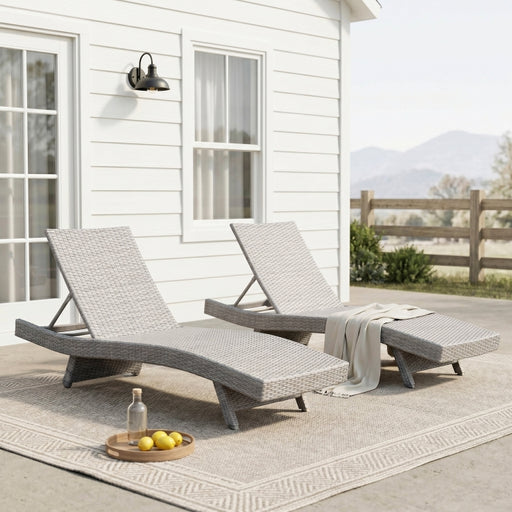 70001RGY-5 Outdoor Chaise Lounger, Set of 2 - 70001RGY-5