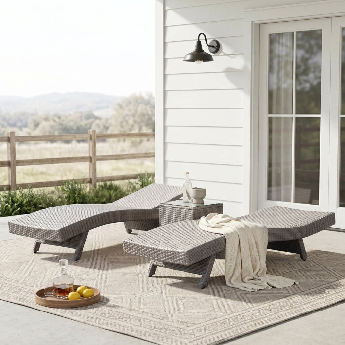70001RGY-5 Outdoor Chaise Lounger, Set of 2 - 70001RGY-5