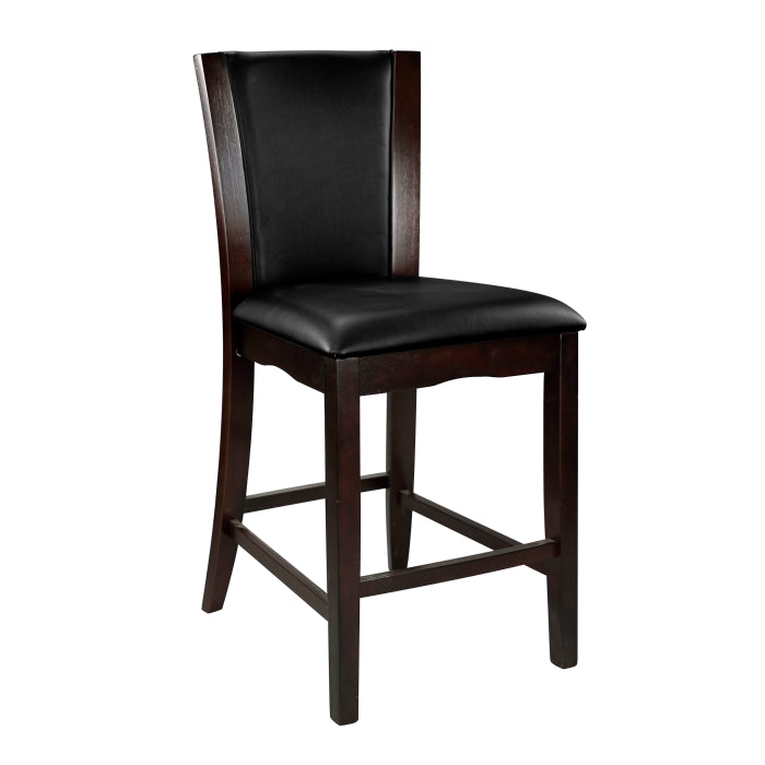710-24 Counter Height Chair, Dark Brown Bi-Cast Vinyl, Set of 2 - 710-24
