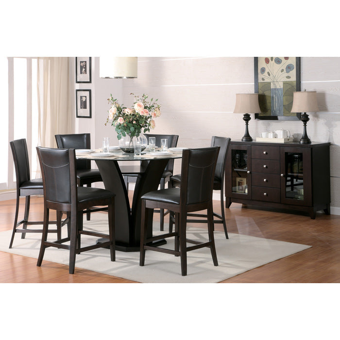 710-24 Counter Height Chair, Dark Brown Bi-Cast Vinyl, Set of 2 - 710-24
