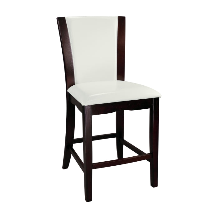 710-24W Counter Height Chair, White Bi-Cast Vinyl, Set of 2 - 710-24W