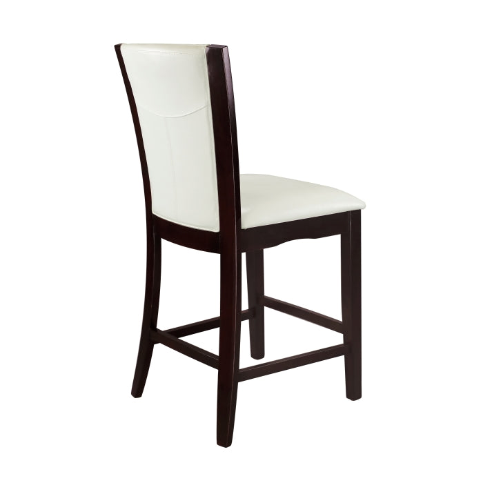 710-24W Counter Height Chair, White Bi-Cast Vinyl, Set of 2 - 710-24W