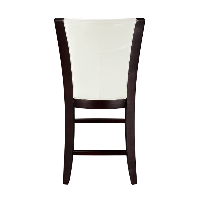 710-24W Counter Height Chair, White Bi-Cast Vinyl, Set of 2 - 710-24W