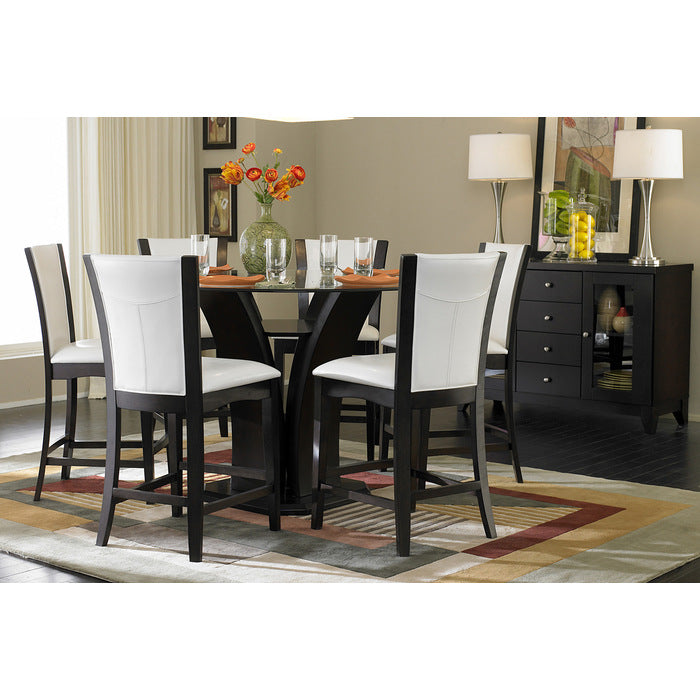 710-24W Counter Height Chair, White Bi-Cast Vinyl, Set of 2 - 710-24W