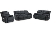 Draycoll Slate Power Reclining Sofa, Loveseat and Recliner -  Ashley - Luna Furniture
