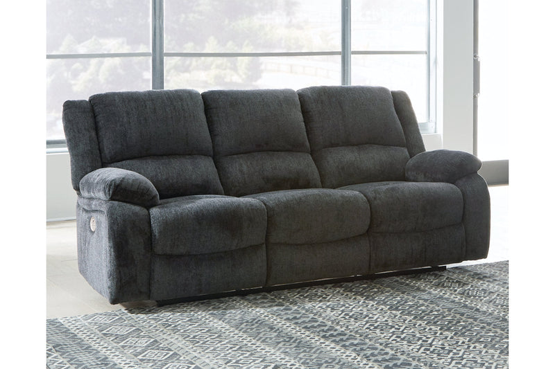 Draycoll Slate Power Reclining Sofa, Loveseat and Recliner -  Ashley - Luna Furniture