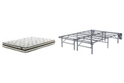8 Inch Chime Innerspring Mattress with Foundation in White - PKG010251