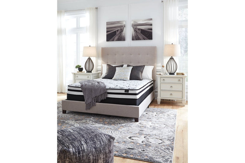 8 Inch Chime Innerspring White Queen Mattress in a Box - Gate FurnitureQueen Mattress