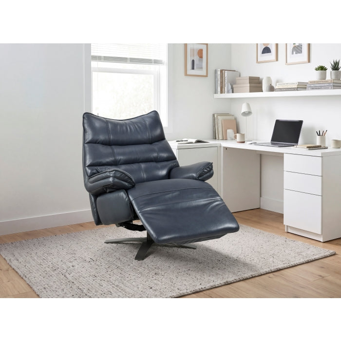 8106BUE-1PW Power Reclining Swivel Chair with Manual Adjustable Headrest - 8106BUE-1PW