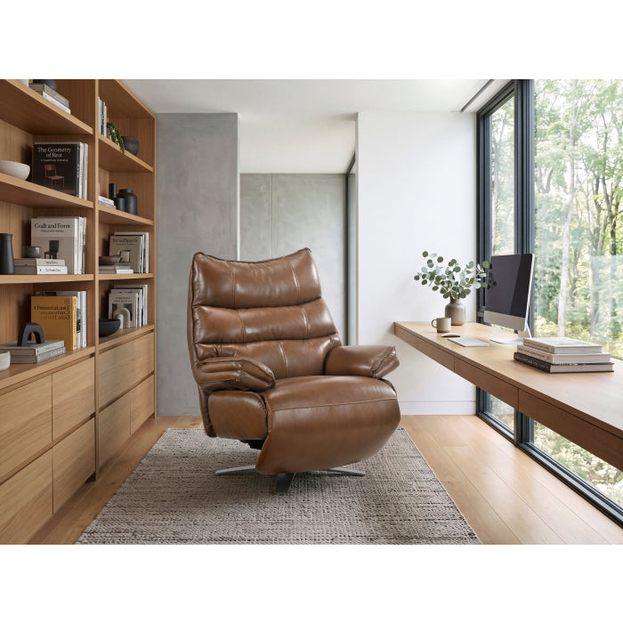 8106TBR-1PW Power Reclining Swivel Chair with Manual Adjustable Headrest - 8106TBR-1PW