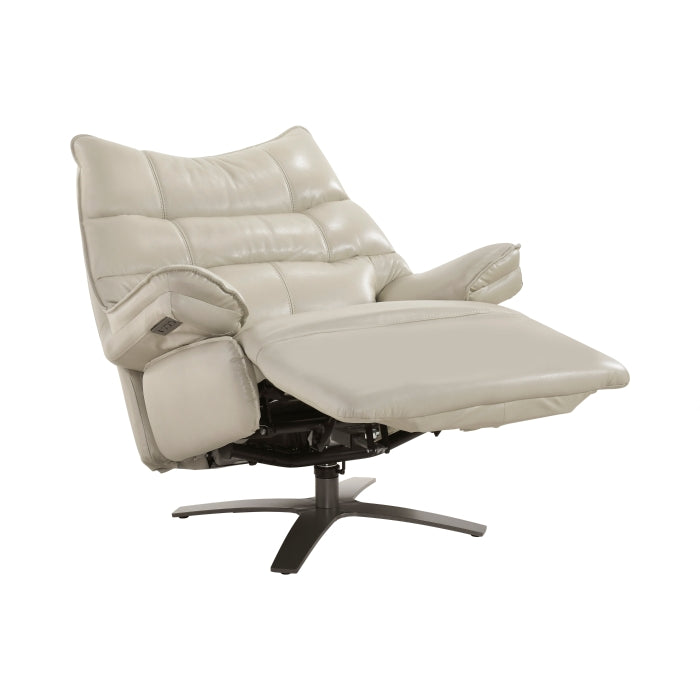 8106TPE-1PW Power Reclining Swivel Chair with Manual Adjustable Headrest - 8106TPE-1PW